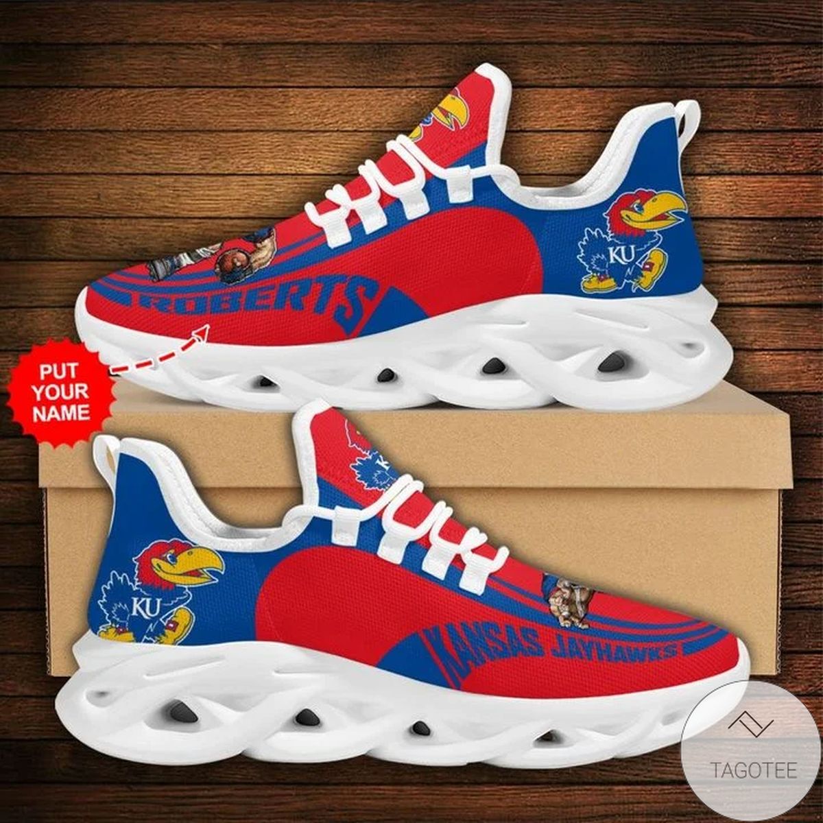 Personalized Ncaa Kansas Jayhawks Sneaker Max Soul Shoes Personalized Ncaa Kansas Jayhawks Sneaker Max Soul Shoes