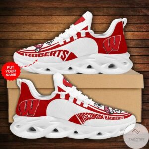Personalized Ncaa Wisconsin Badgers Sneaker Max Soul Shoes