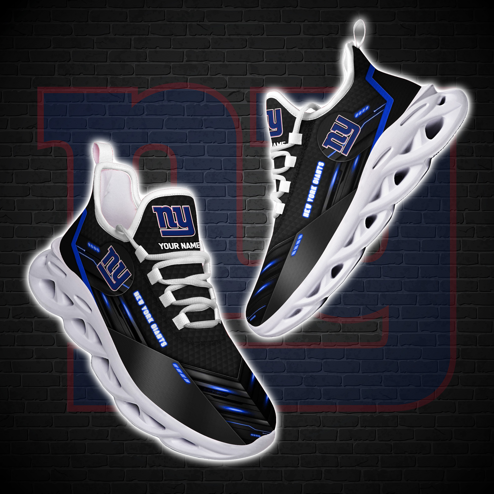 Personalized New York Giants Nfl Custom Clunky Max Soul Shoes Personalized New York Giants Nfl Custom Clunky Max Soul Shoes