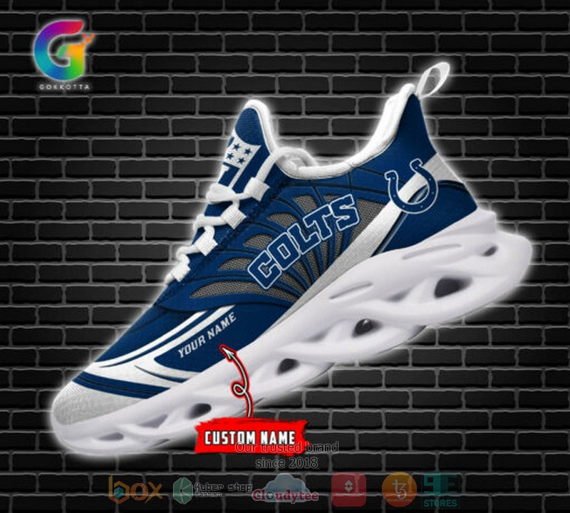 Personalized Nfl Indianapolis Colts Custom Clunky Max Soul Shoes Personalized Nfl Indianapolis Colts Custom Clunky Max Soul Shoes