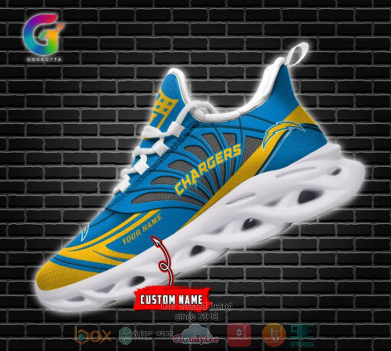 Personalized Nfl Los Angeles Chargers Custom Clunky Max Soul Shoes Personalized Nfl Los Angeles Chargers Custom Clunky Max Soul Shoes
