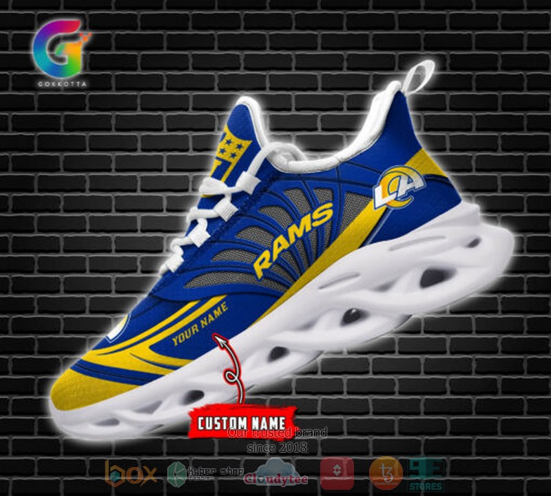 Personalized Nfl Los Angeles Rams Custom Clunky Max Soul Shoes Personalized Nfl Los Angeles Rams Custom Clunky Max Soul Shoes