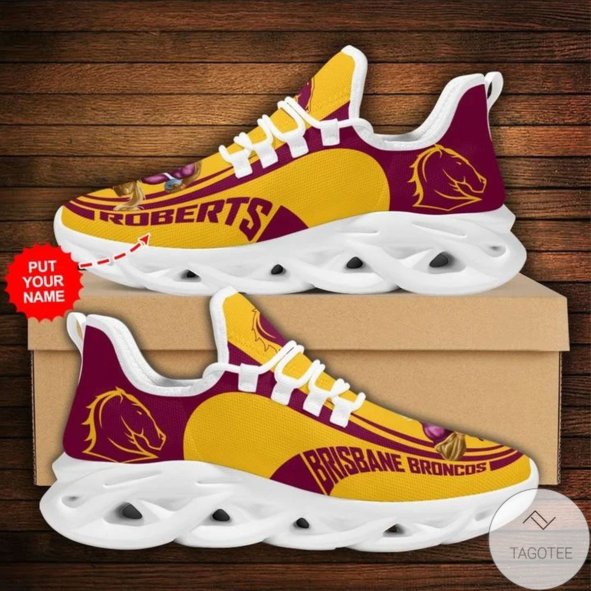 Personalized Nrl Brisbane Broncos Max Soul Sneaker Personalized Nrl Brisbane Broncos Max Soul Sneaker