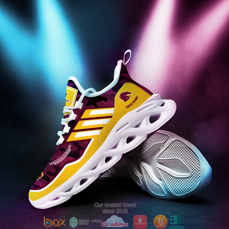 Personalized Nrl Brisbane Broncos Pink Camo Max Soul Sneakers Personalized Nrl Brisbane Broncos Pink Camo Max Soul Sneakers