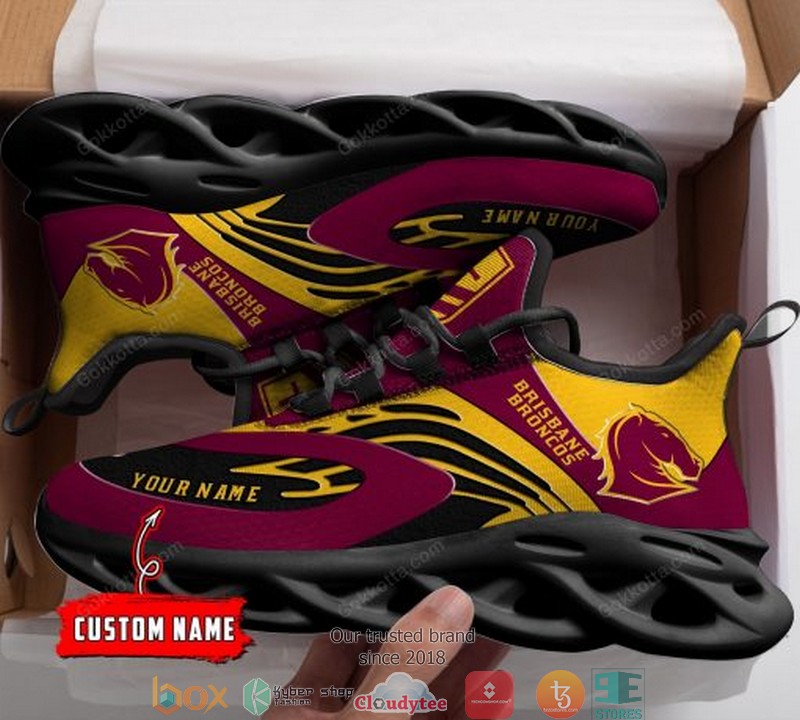 Personalized Nrl Brisbane Broncos Pink Max Soul Sneakers Personalized Nrl Brisbane Broncos Pink Max Soul Sneakers