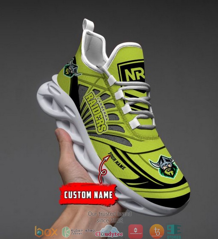 Personalized Nrl Canberra Raiders Green Max Soul Sneakers Personalized Nrl Canberra Raiders Green Max Soul Sneakers