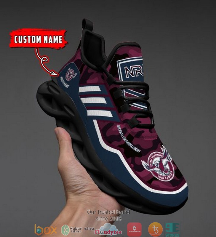 Personalized Nrl Manly Sea Eagles Red Camo Max Soul Sneakers Personalized Nrl Manly Sea Eagles Red Camo Max Soul Sneakers