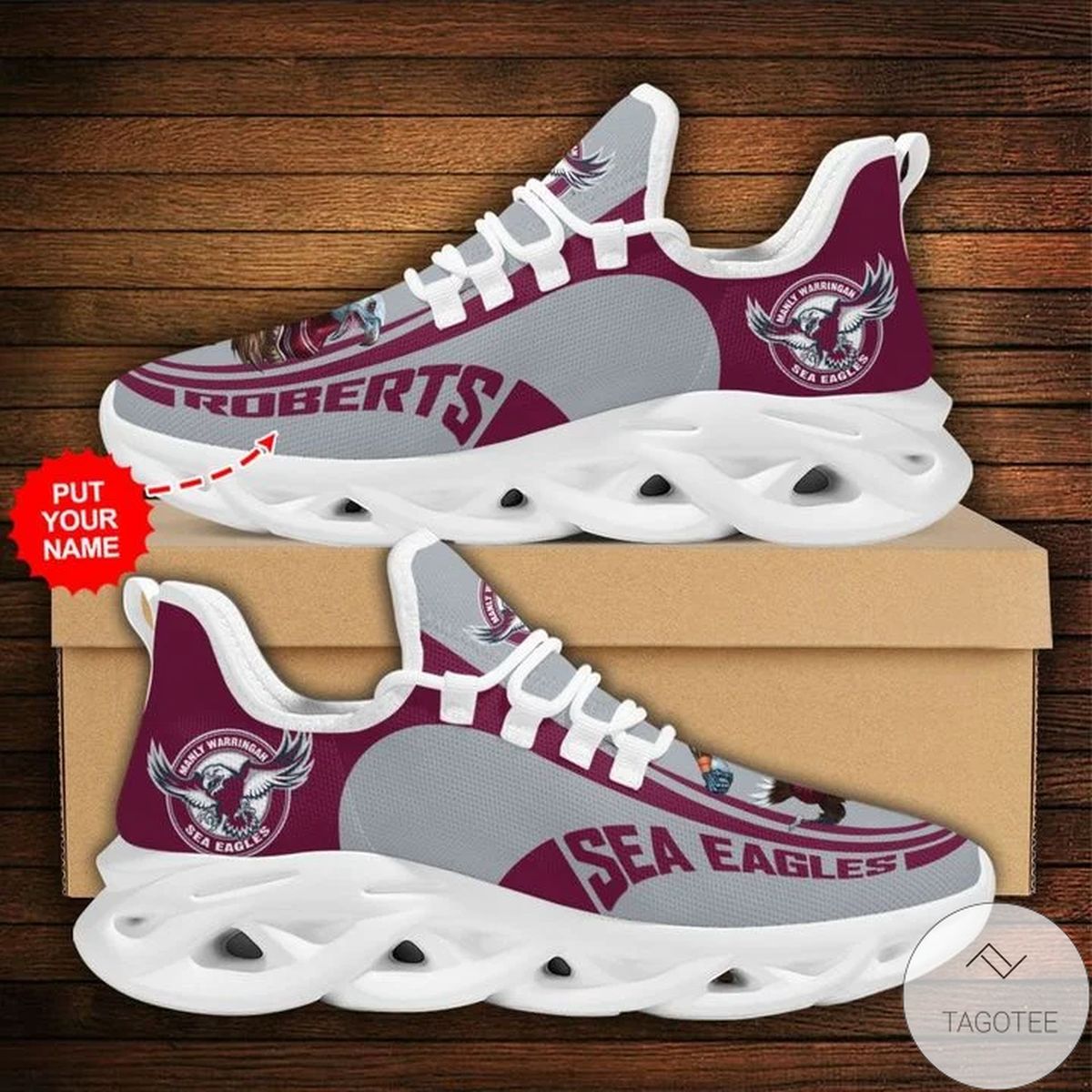 Personalized Nrl Manly-Warringah Sea Eagles Max Soul Sneaker Personalized Nrl Manly-Warringah Sea Eagles Max Soul Sneaker