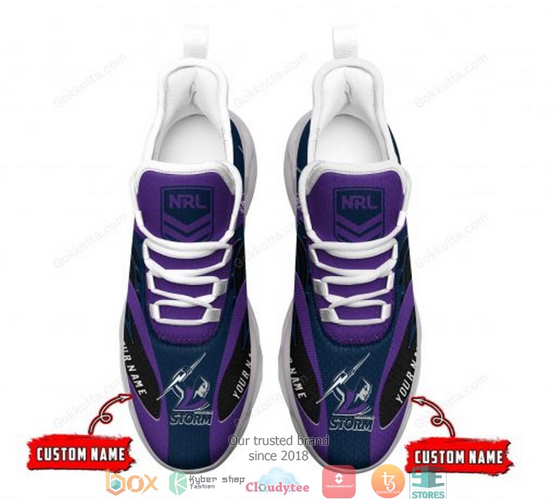 Personalized Nrl Melbourne Storm Max Soul Sneakers Personalized Nrl Melbourne Storm Max Soul Sneakers