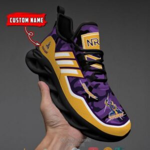 Personalized Nrl Melbourne Storm Purple Camo Max Soul Sneakers