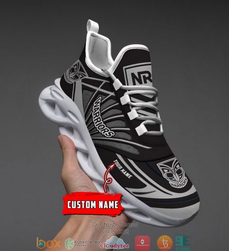 Personalized Nrl New Zealand Warriors Black Max Soul Sneakers Personalized Nrl New Zealand Warriors Black Max Soul Sneakers