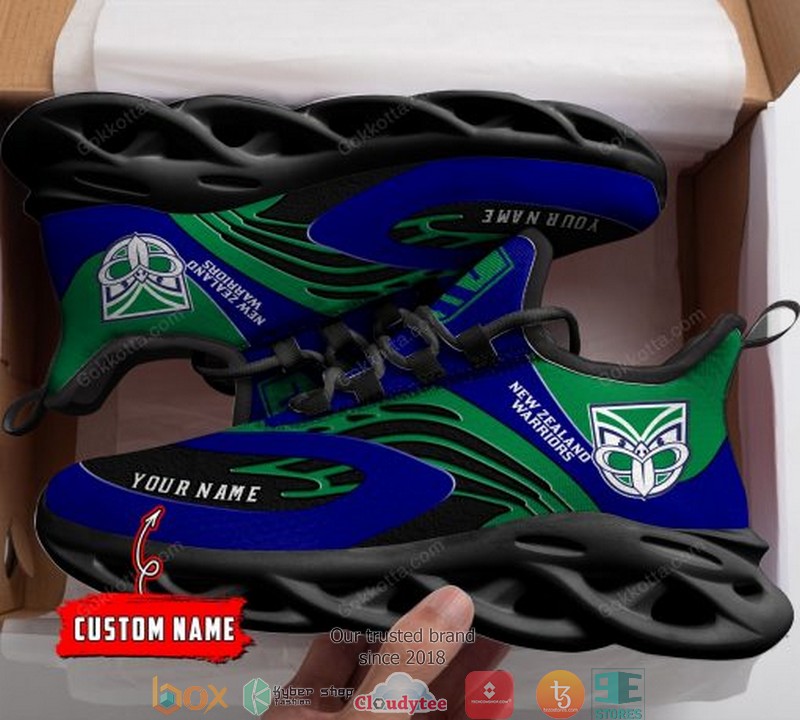 Personalized Nrl New Zealand Warriors Blue Max Soul Sneakers Personalized Nrl New Zealand Warriors Blue Max Soul Sneakers