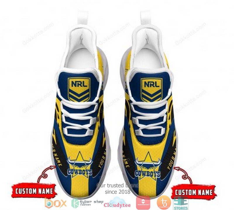 Personalized Nrl North Queensland Cowboys Max Soul Sneakers Personalized Nrl North Queensland Cowboys Max Soul Sneakers