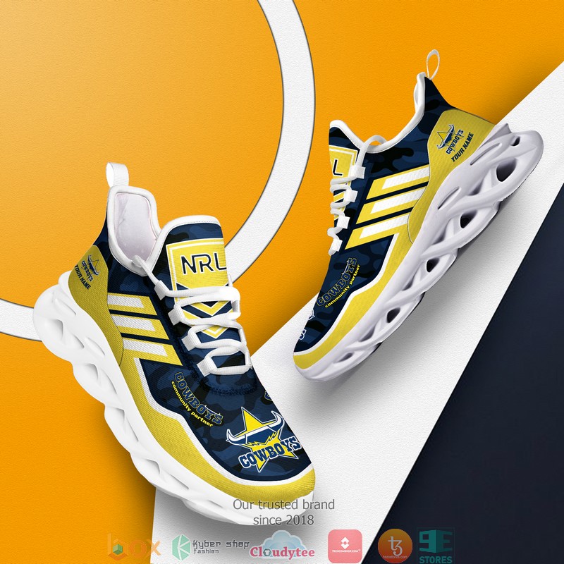 Personalized Nrl North Queensland Cowboys Max Soul Sneakers Personalized Nrl North Queensland Cowboys Max Soul Sneakers