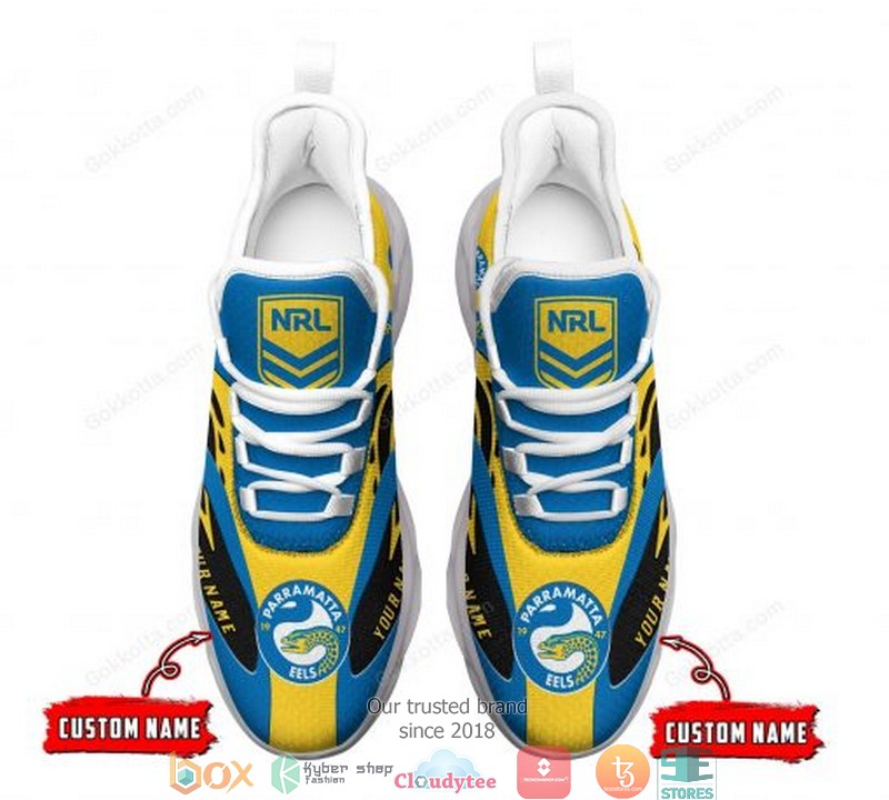 Personalized Nrl Parramatta Eels Blue Max Soul Sneakers Personalized Nrl Parramatta Eels Blue Max Soul Sneakers