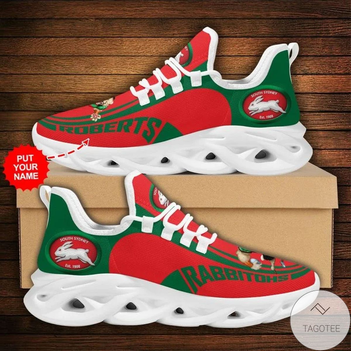 Personalized Nrl South Sydney Rabbitohs Max Soul Sneaker Personalized Nrl South Sydney Rabbitohs Max Soul Sneaker