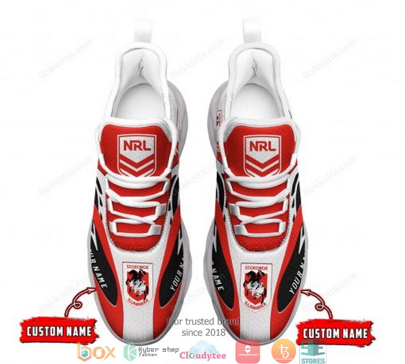 Personalized Nrl St. George Illawarra Dragons Max Soul Sneakers Personalized Nrl St. George Illawarra Dragons Max Soul Sneakers