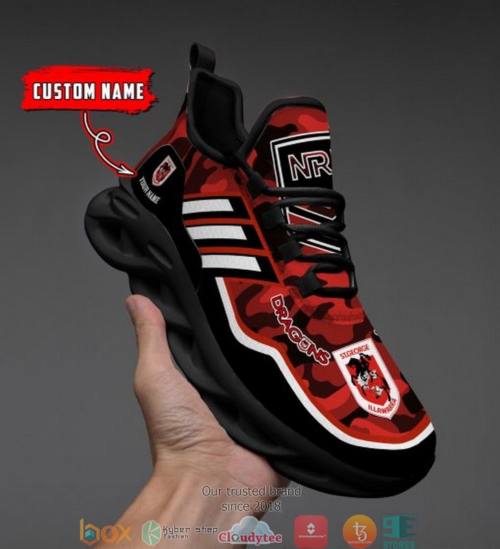 Personalized Nrl St. George Illawarra Dragons Max Soul Sneakers Personalized Nrl St. George Illawarra Dragons Max Soul Sneakers