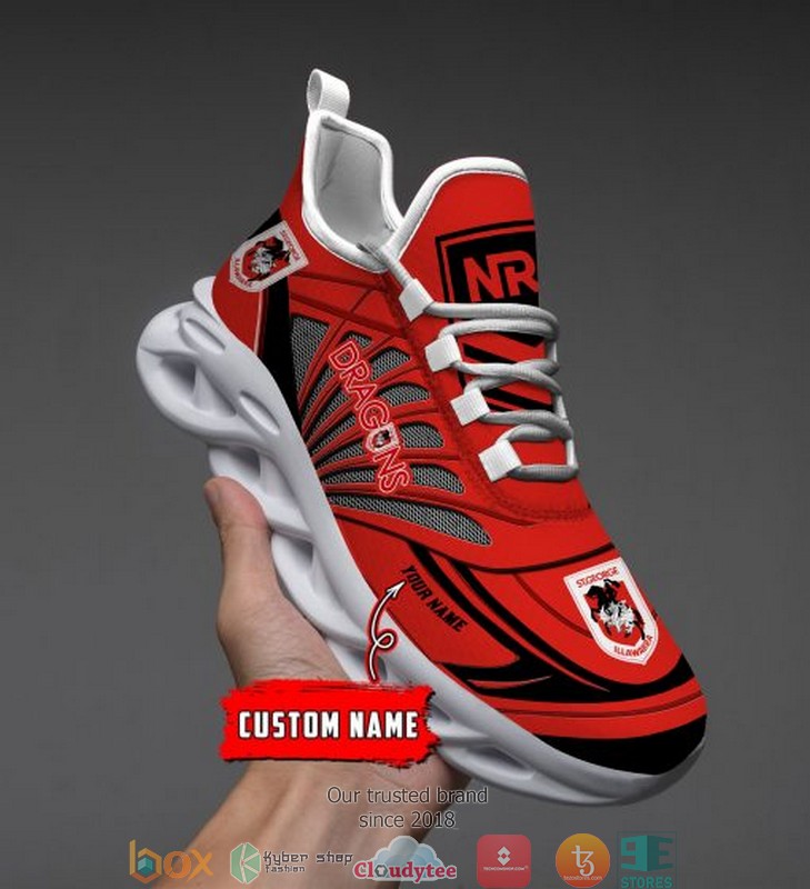 Personalized Nrl St. George Illawarra Dragons Red Max Soul Sneakers Personalized Nrl St. George Illawarra Dragons Red Max Soul Sneakers