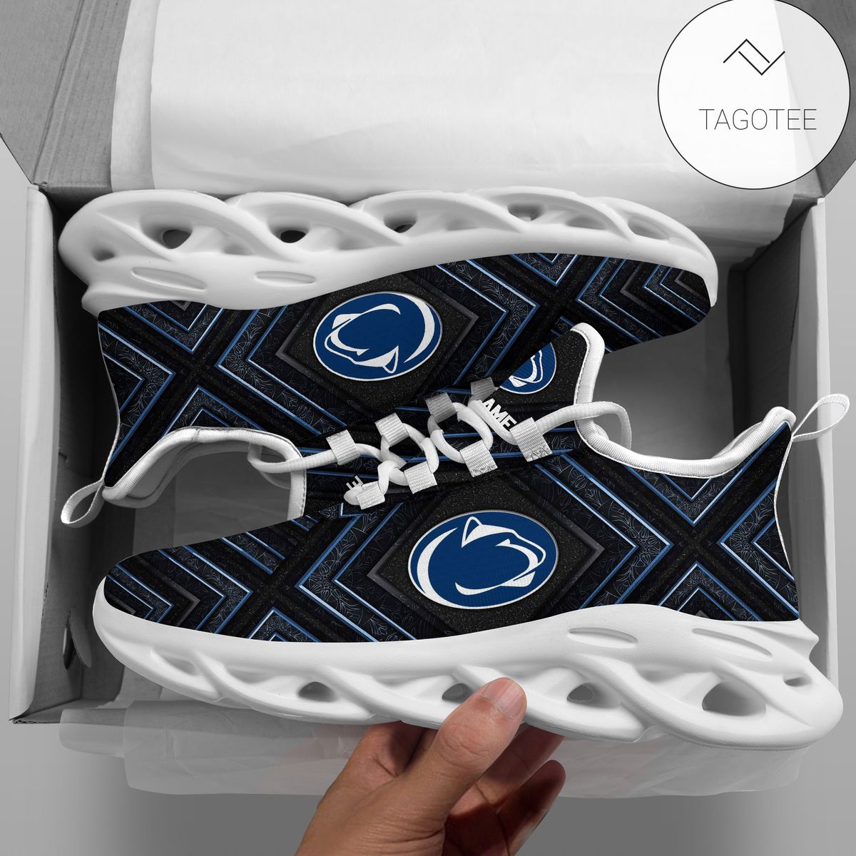 Personalized Penn State Nittany Lions Clunky Sneakers Max Soul Shoes Personalized Penn State Nittany Lions Clunky Sneakers Max Soul Shoes