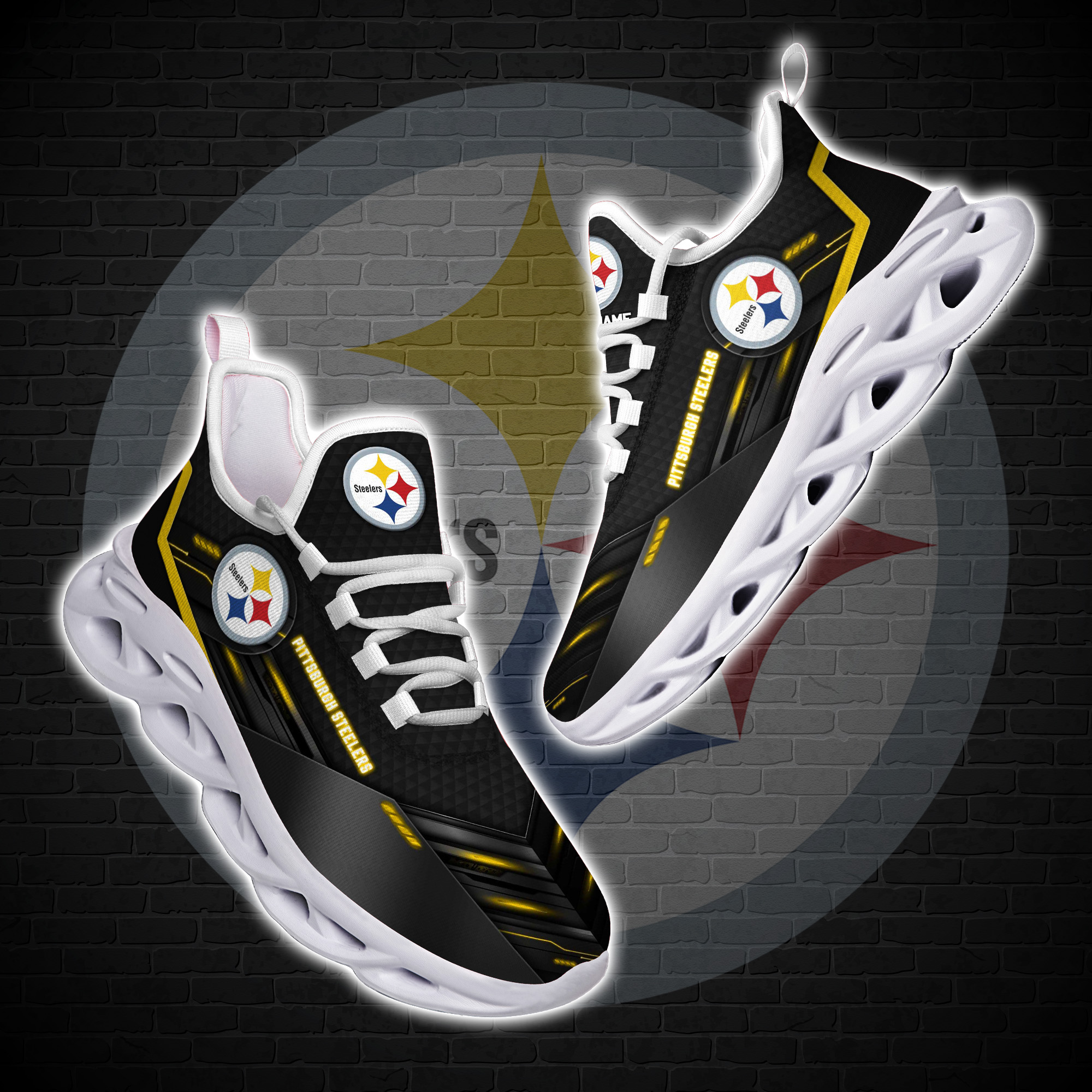 Personalized Pittsburgh Steelers Nfl Custom Clunky Max Soul Shoes Personalized Pittsburgh Steelers Nfl Custom Clunky Max Soul Shoes