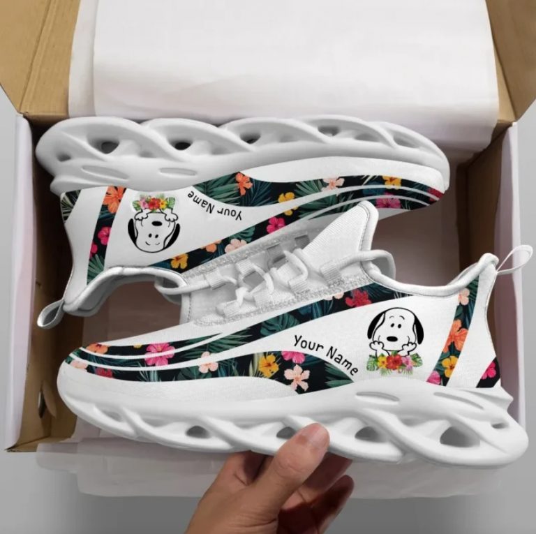 Personalized-Snoopy-Flowers-Custom-Name-Clunky-Max-Soul-Shoes-2