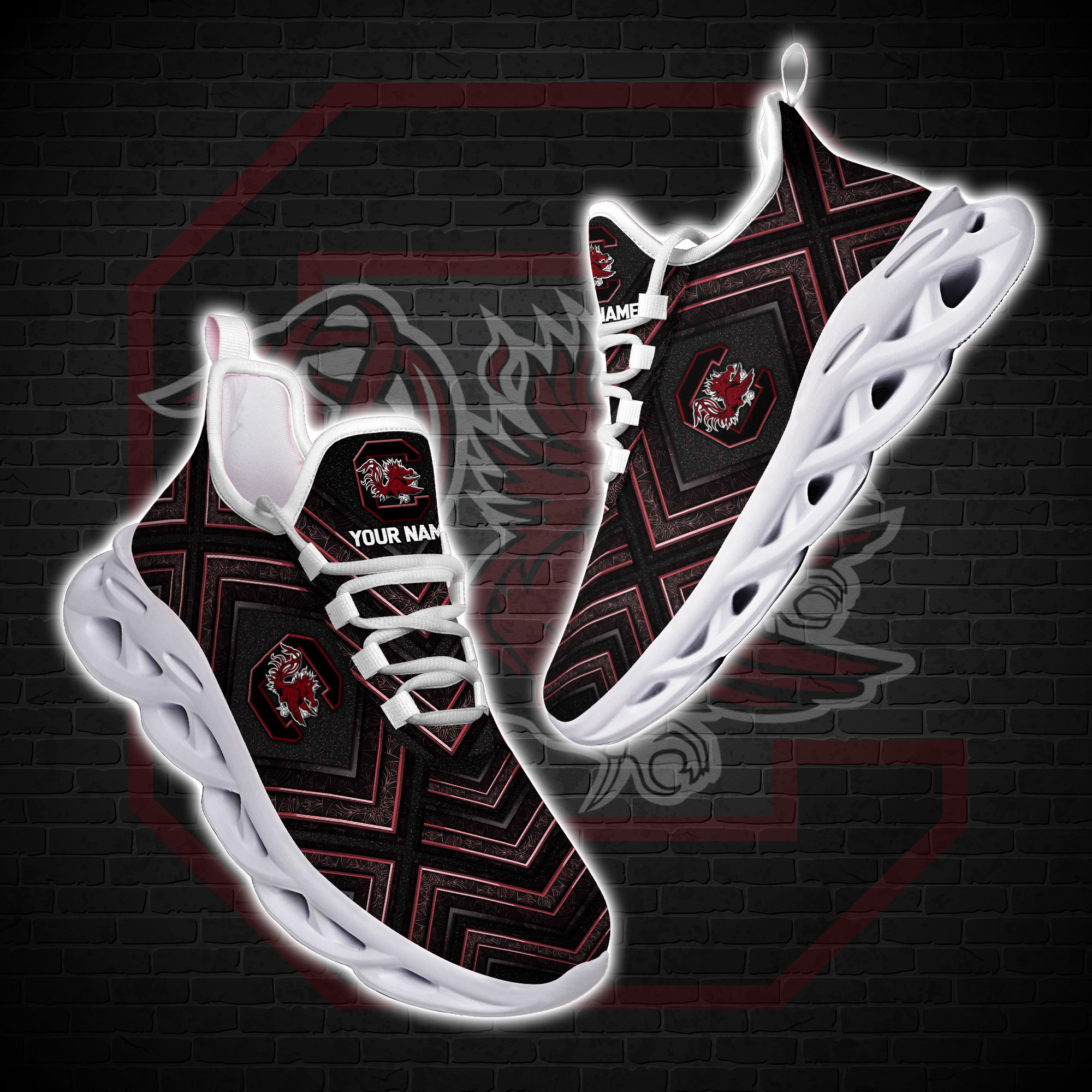 Personalized South Carolina Gamecocks Custom Clunky Max Soul Shoes Personalized South Carolina Gamecocks Custom Clunky Max Soul Shoes