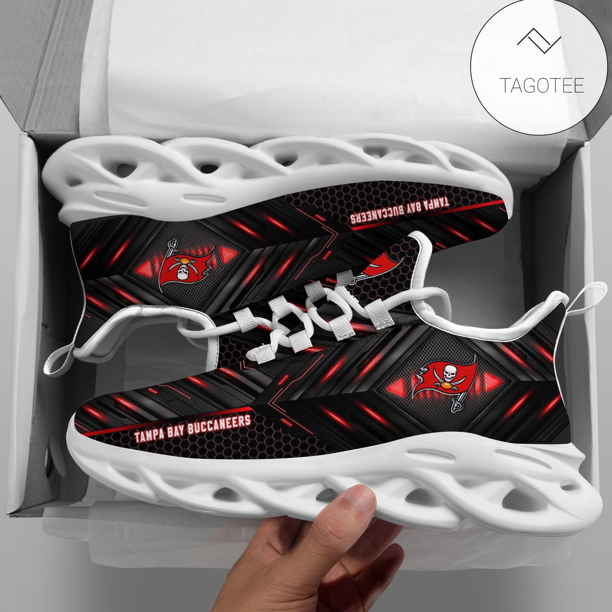 Personalized Tampa Bay Buccaneers Football Team Clunky Sneakers Max Soul Shoes Personalized Tampa Bay Buccaneers Football Team Clunky Sneakers Max Soul Shoes
