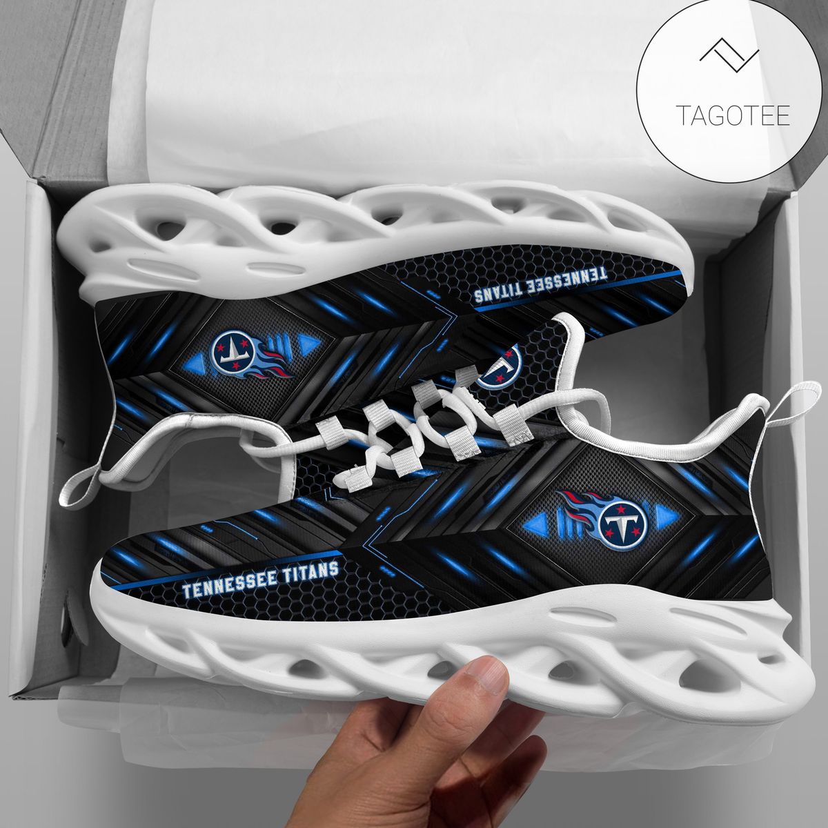 Personalized Tennessee Titans Football Team Clunky Sneakers Max Soul Shoes Personalized Tennessee Titans Football Team Clunky Sneakers Max Soul Shoes