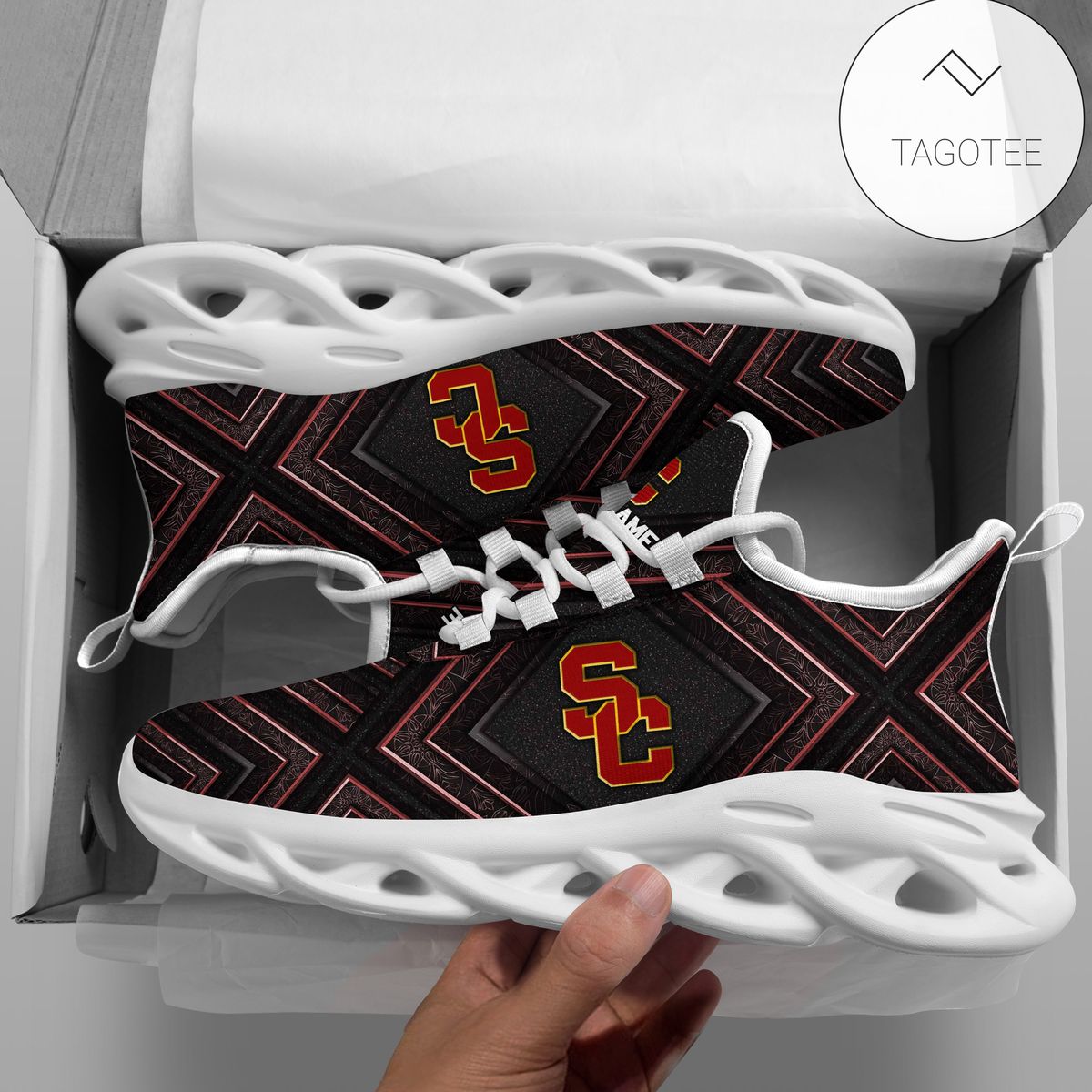 Personalized Usc Trojans Clunky Sneakers Max Soul Shoes Personalized Usc Trojans Clunky Sneakers Max Soul Shoes