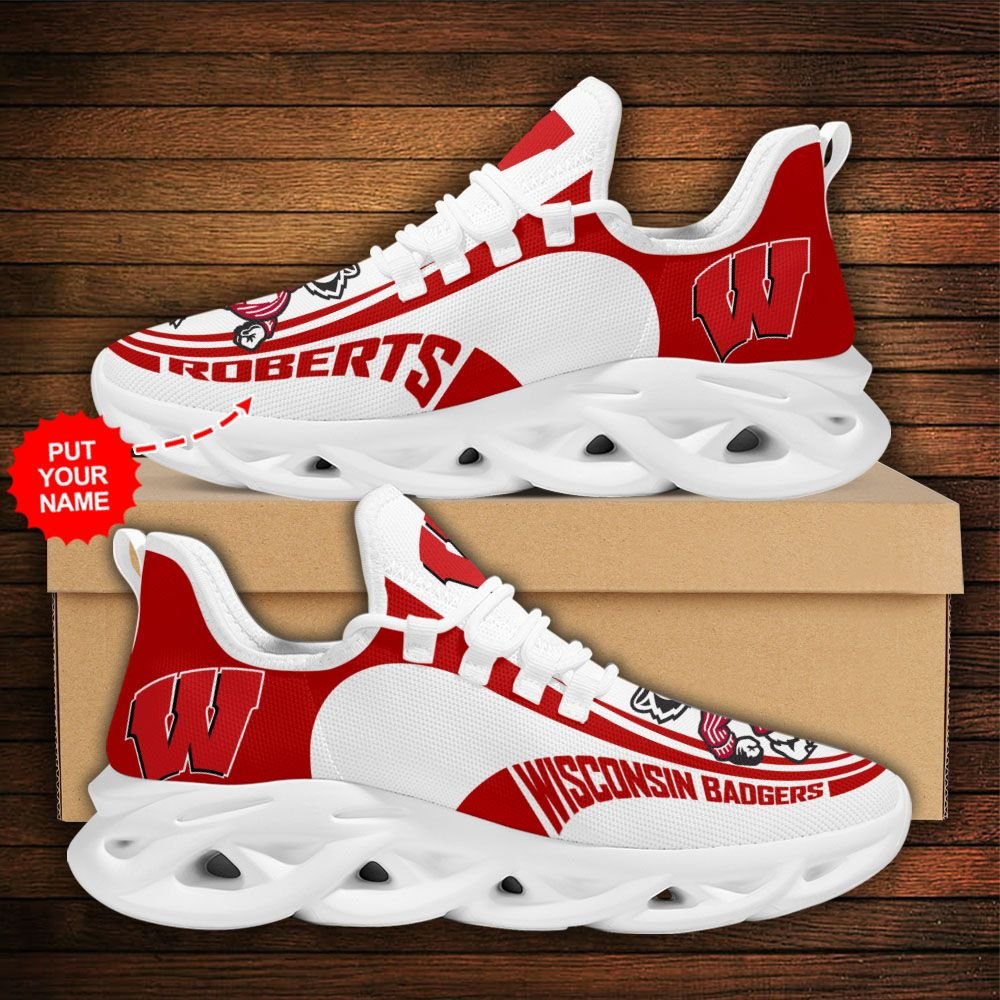 Personalized Wisconsin Badgers Clunky Max Soul Shoes Personalized Wisconsin Badgers Clunky Max Soul Shoes
