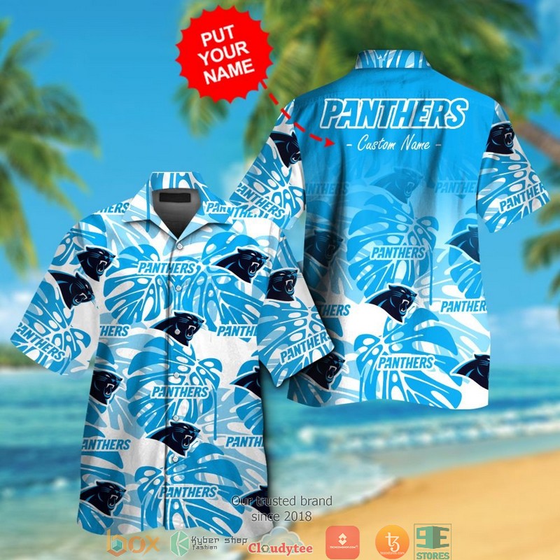 Personalized Carolina Panthers Monstera Deliciosa Hawaiian Shirt Personalized Carolina Panthers Monstera Deliciosa Hawaiian Shirt