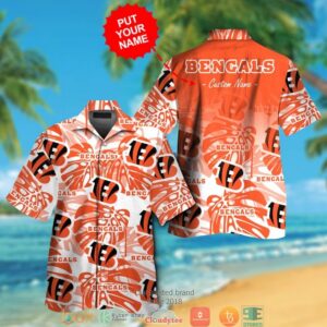 Personalized Cincinnati Bengals Monstera Deliciosa Hawaiian Shirt