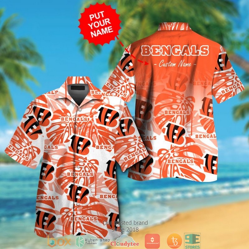 Personalized Cincinnati Bengals Monstera Deliciosa Hawaiian Shirt Personalized Cincinnati Bengals Monstera Deliciosa Hawaiian Shirt