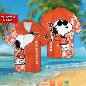 Personalized Cincinnati Bengals Snoopy Hawaiian Shirt