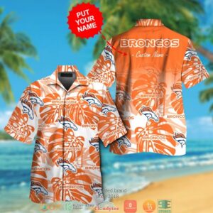 Personalized Denver Broncos Monstera Deliciosa Hawaiian Shirt