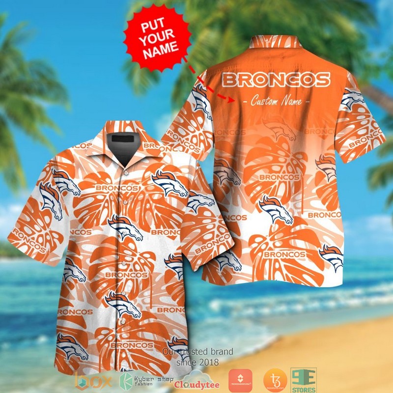 Personalized Denver Broncos Monstera Deliciosa Hawaiian Shirt Personalized Denver Broncos Monstera Deliciosa Hawaiian Shirt