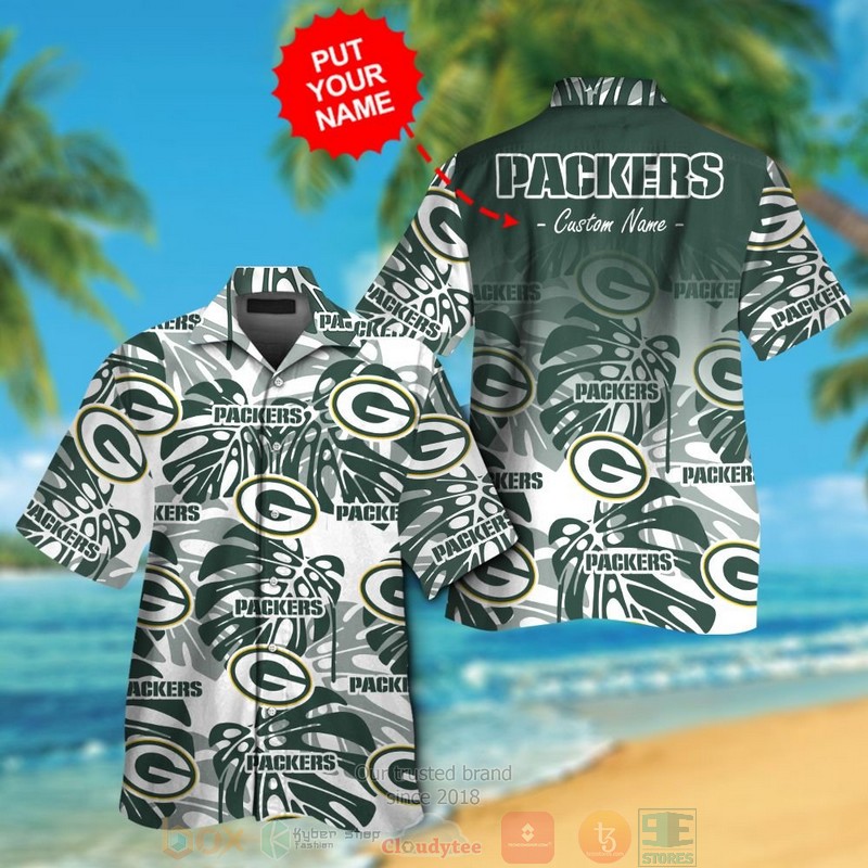 Personalized Green Bay Packers Tropical Plants Custom Hawaiian Shirt And Shorts