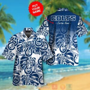 Personalized Indianapolis Colts Tropical Plants Custom Hawaiian Shirt And Shorts