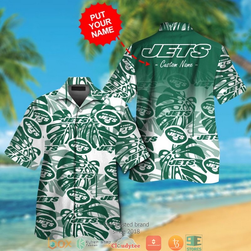 Personalized New York Jets Monstera Deliciosa Hawaiian Shirt Personalized New York Jets Monstera Deliciosa Hawaiian Shirt