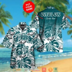 Personalized Philadelphia Eagles Monstera Deliciosa Hawaiian Shirt