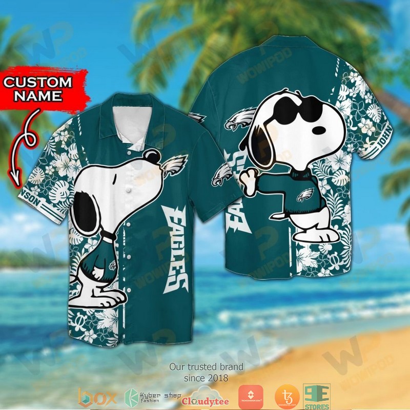 Personalized Philadelphia Eagles Snoopy Hawaiian Shirt Personalized Philadelphia Eagles Snoopy Hawaiian Shirt