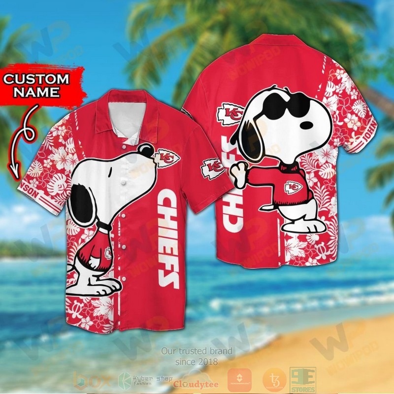 Personalized Snoopy Kansas City Chiefs Custom Hawaiian Shirt And Shorts Personalized Snoopy Kansas City Chiefs Custom Hawaiian Shirt And Shorts