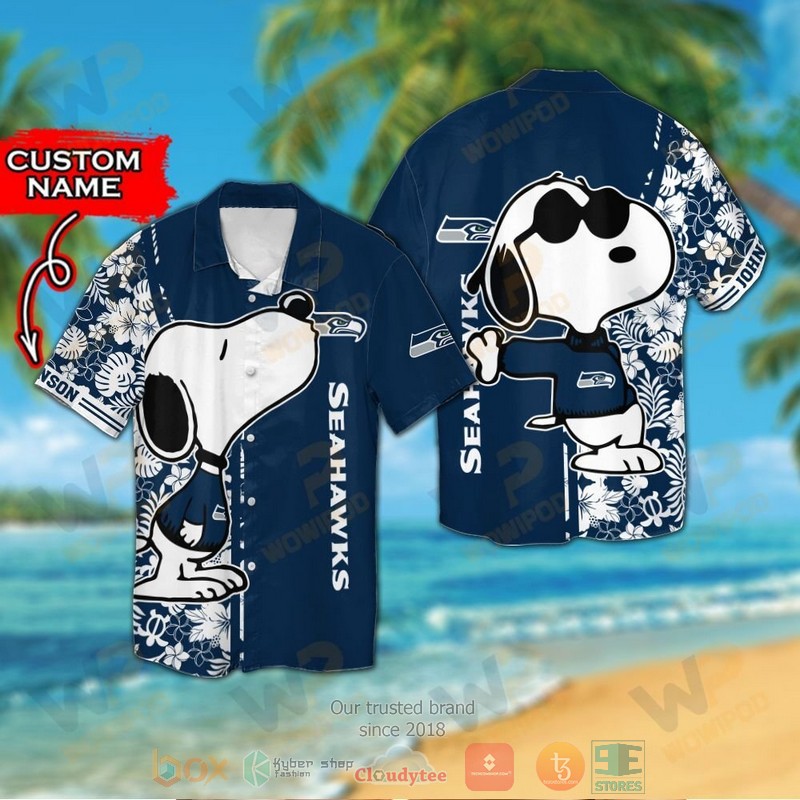 Personalized Snoopy Seattle Seahawks Custom Hawaiian Shirt And Shorts Personalized Snoopy Seattle Seahawks Custom Hawaiian Shirt And Shorts