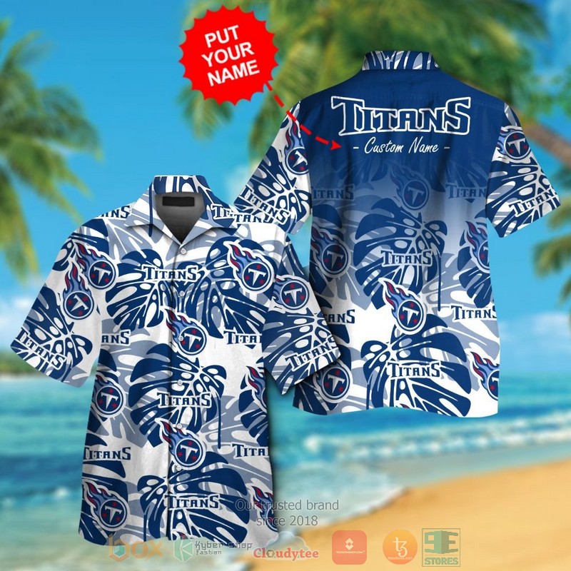 Personalized Tennessee Titans Tropical Plants Custom Hawaiian Shirt And Shorts Personalized Tennessee Titans Tropical Plants Custom Hawaiian Shirt And Shorts