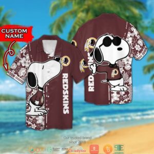 Personalized Washington Redskins Snoopy Hawaiian Shirt