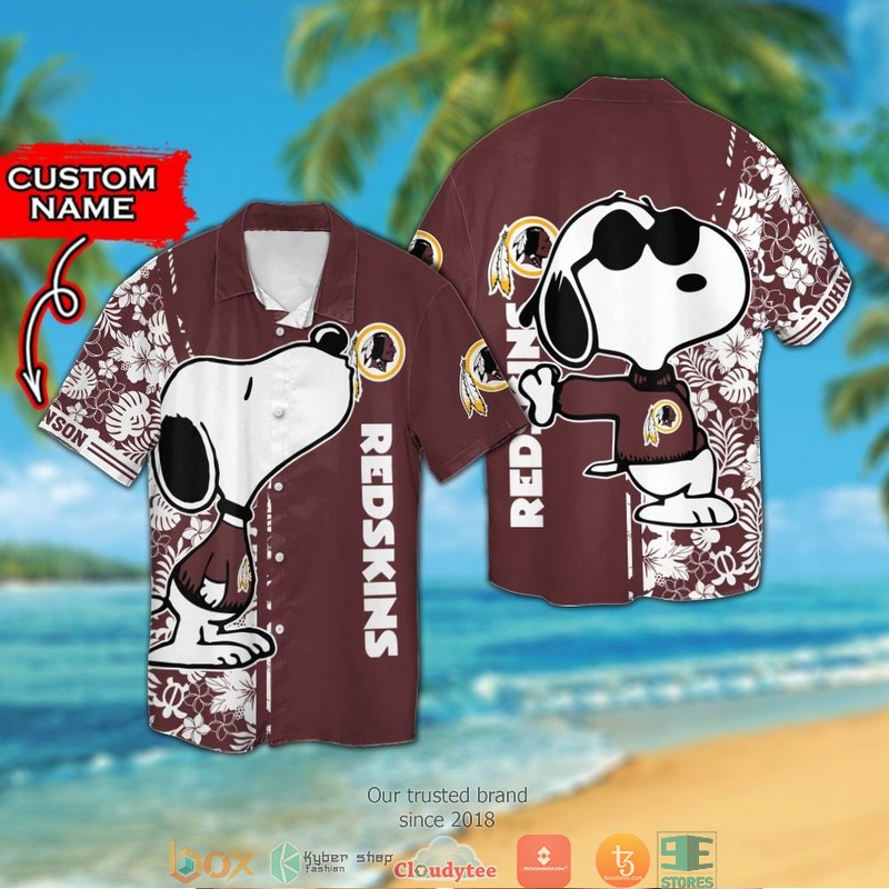 Personalized Washington Redskins Snoopy Hawaiian Shirt Personalized Washington Redskins Snoopy Hawaiian Shirt