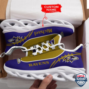 Pesonalized Baltimore Ravens Clunky Max Soul Shoes 40
