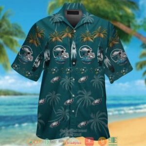 Philadelphia Eagles Coconut Pattern Hawaiian Shirt