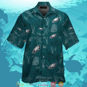 Philadelphia Eagles Fish Ocean Pattern Hawaiian Shirt